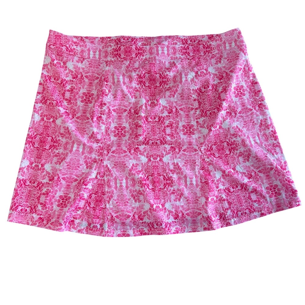 Rip Skirt Pink Floral Mini Skirt XXL Preppy Resort Coastal Summer - Picture 2 of 5